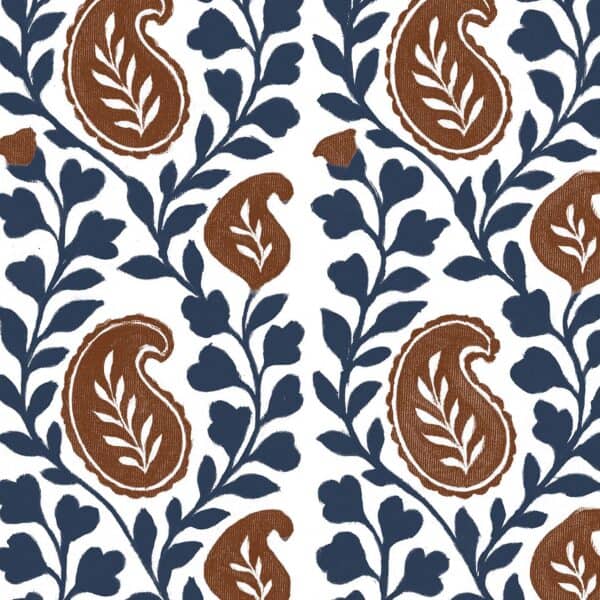 Paisley russett & french navy