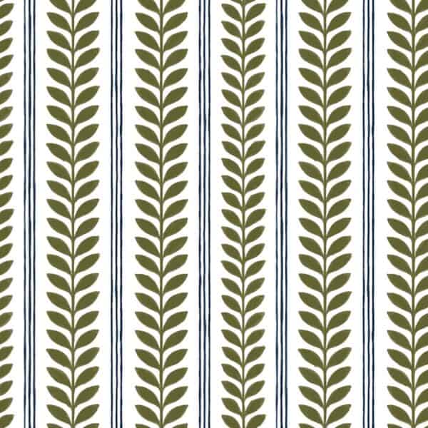 Trellis olive & french navy